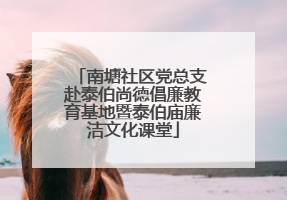 南塘社区党总支赴泰伯尚德倡廉教育基地暨泰伯庙廉洁文化课堂