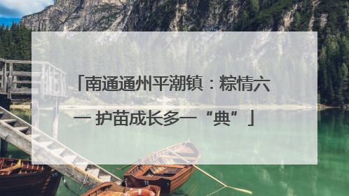 南通通州平潮镇：粽情六一 护苗成长多一“典”