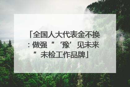 全国人大代表金不换：做强“‘豫’见未来”未检工作品牌