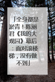 全身都是淤青！陈丽君《我的大观园》幕后：面对滚楼梯，没有做不到