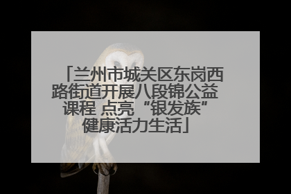 兰州市城关区东岗西路街道开展八段锦公益课程 点亮“银发族”健康活力生活