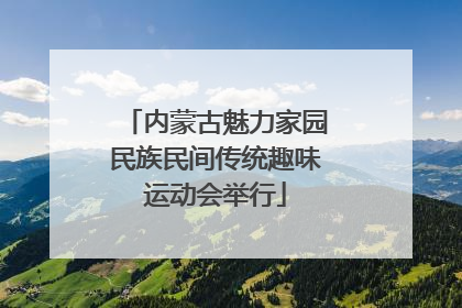 内蒙古魅力家园民族民间传统趣味运动会举行