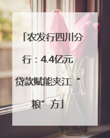 农发行四川分行：4.4亿元贷款赋能夹江“粮”方