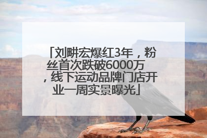 刘畊宏爆红3年，粉丝首次跌破6000万，线下运动品牌门店开业一周实景曝光