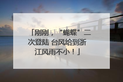 刚刚，“蝴蝶”二次登陆 台风给到浙江风雨不小！