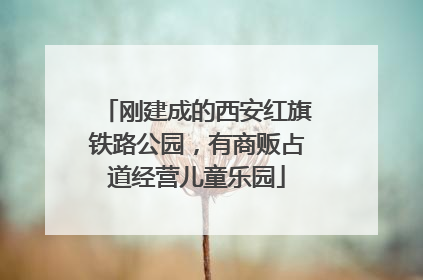 刚建成的西安红旗铁路公园，有商贩占道经营儿童乐园