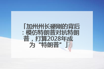 加州州长硬刚的背后：模仿特朗普对抗特朗普，打算2028年成为“特朗普”