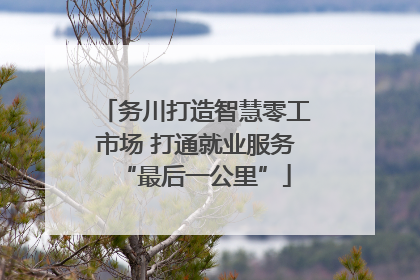 务川打造智慧零工市场 打通就业服务“最后一公里”