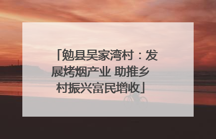 勉县吴家湾村：发展烤烟产业 助推乡村振兴富民增收