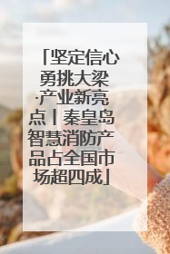 坚定信心 勇挑大梁·产业新亮点丨秦皇岛智慧消防产品占全国市场超四成