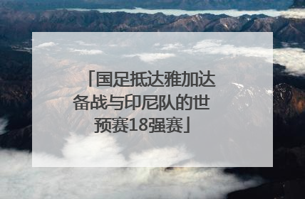 国足抵达雅加达备战与印尼队的世预赛18强赛