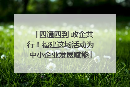 四通四到 政企共行！福建这场活动为中小企业发展赋能