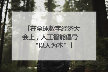 在全球数字经济大会上，人工智能倡导“以人为本”