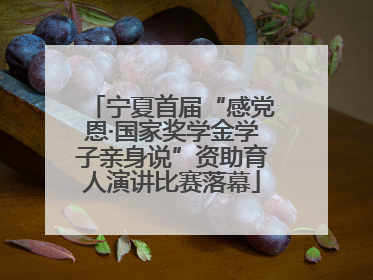 宁夏首届“感党恩·国家奖学金学子亲身说”资助育人演讲比赛落幕