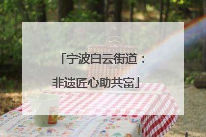 宁波白云街道：非遗匠心助共富