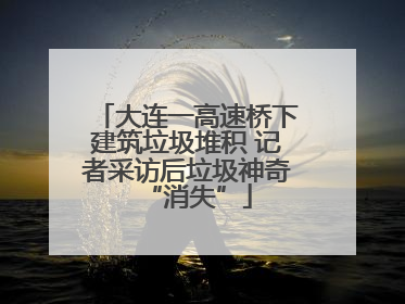 大连一高速桥下建筑垃圾堆积 记者采访后垃圾神奇“消失”