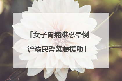 女子胃痛难忍晕倒 浐灞民警紧急援助