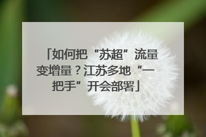 如何把“苏超”流量变增量？江苏多地“一把手”开会部署