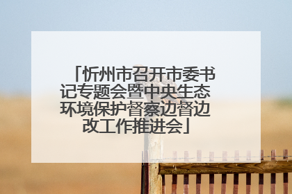 忻州市召开市委书记专题会暨中央生态环境保护督察边督边改工作推进会