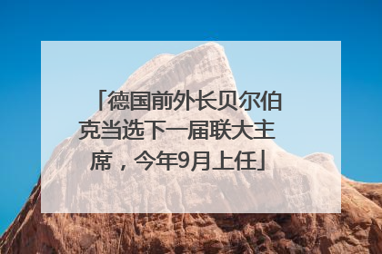 德国前外长贝尔伯克当选下一届联大主席，今年9月上任