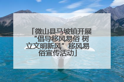 微山县马坡镇开展“倡导移风易俗 树立文明新风”移风易俗宣传活动