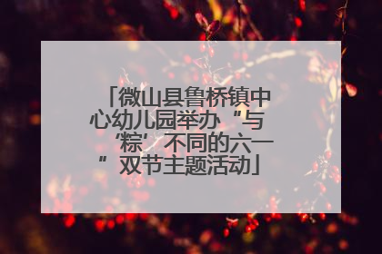 微山县鲁桥镇中心幼儿园举办“与‘粽’不同的六一”双节主题活动