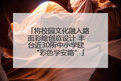 将校园文化融入路面彩绘创意设计 丰台近30所中小学建“彩色学安路”