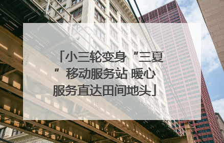 小三轮变身“三夏”移动服务站 暖心服务直达田间地头
