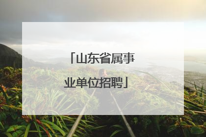 山东省属事业单位招聘