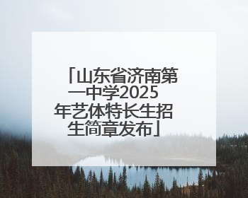 山东省济南第一中学2025年艺体特长生招生简章发布