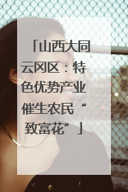 山西大同云冈区：特色优势产业催生农民“致富花”