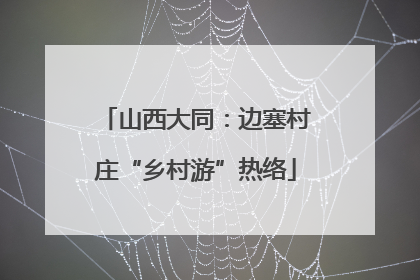山西大同：边塞村庄“乡村游”热络