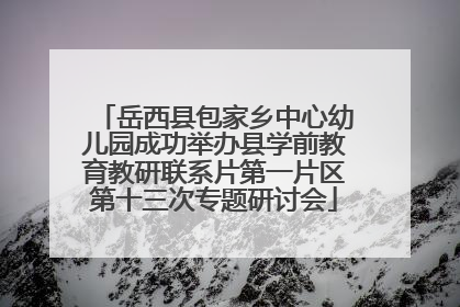 岳西县包家乡中心幼儿园成功举办县学前教育教研联系片第一片区第十三次专题研讨会