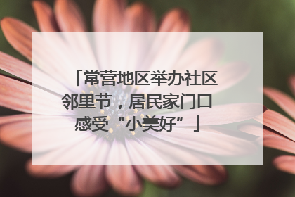常营地区举办社区邻里节,居民家门口感受“小美好”