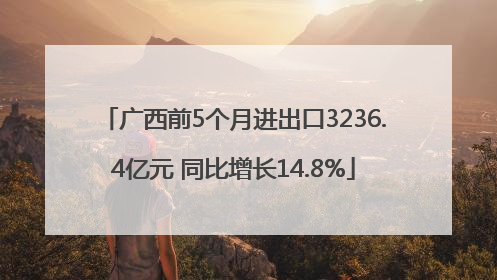 广西前5个月进出口3236.4亿元 同比增长14.8%