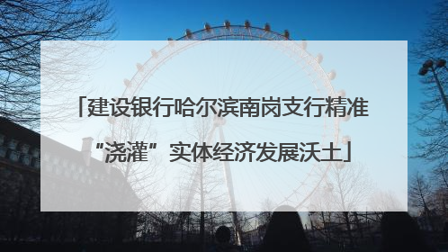 建设银行哈尔滨南岗支行精准“浇灌”实体经济发展沃土