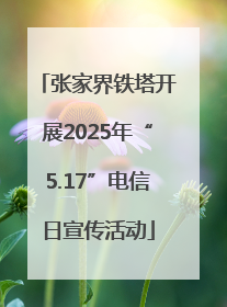 张家界铁塔开展2025年“5.17”电信日宣传活动