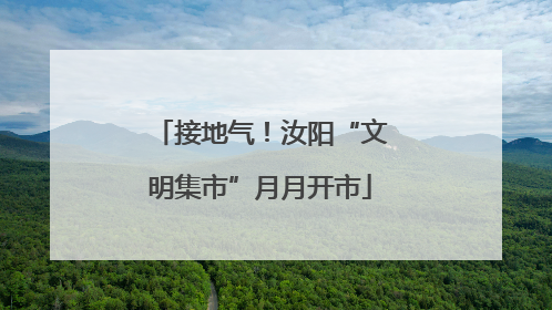 接地气！汝阳“文明集市”月月开市