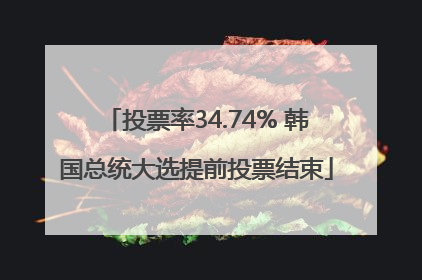 投票率34.74% 韩国总统大选提前投票结束