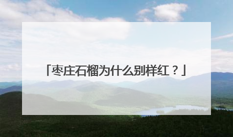 枣庄石榴为什么别样红？