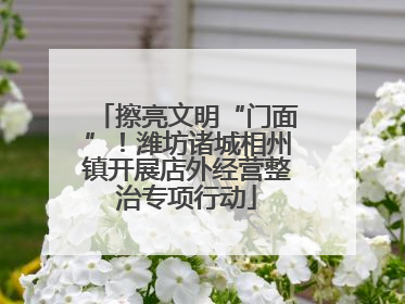 擦亮文明“门面”！潍坊诸城相州镇开展店外经营整治专项行动