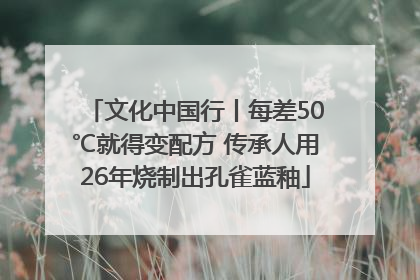文化中国行丨每差50℃就得变配方 传承人用26年烧制出孔雀蓝釉