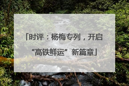 时评：杨梅专列，开启“高铁鲜运”新篇章