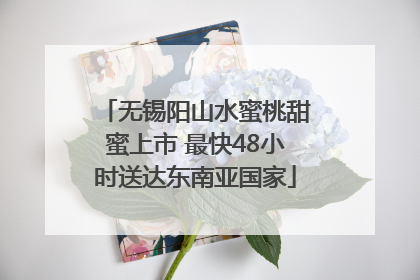 无锡阳山水蜜桃甜蜜上市 最快48小时送达东南亚国家