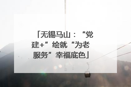 无锡马山：“党建+”绘就“为老服务”幸福底色