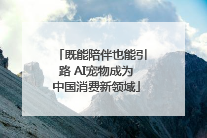 既能陪伴也能引路 AI宠物成为中国消费新领域