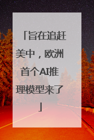 旨在追赶美中，欧洲首个AI推理模型来了