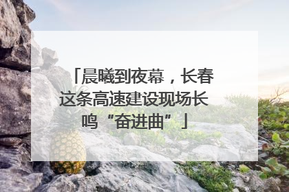 晨曦到夜幕，长春这条高速建设现场长鸣“奋进曲”