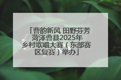 曹韵新风 田野芬芳 菏泽曹县2025年乡村歌唱大赛（东部赛区复赛）举办