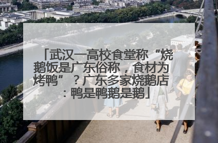 武汉一高校食堂称“烧鹅饭是广东俗称，食材为烤鸭”？广东多家烧鹅店：鸭是鸭鹅是鹅